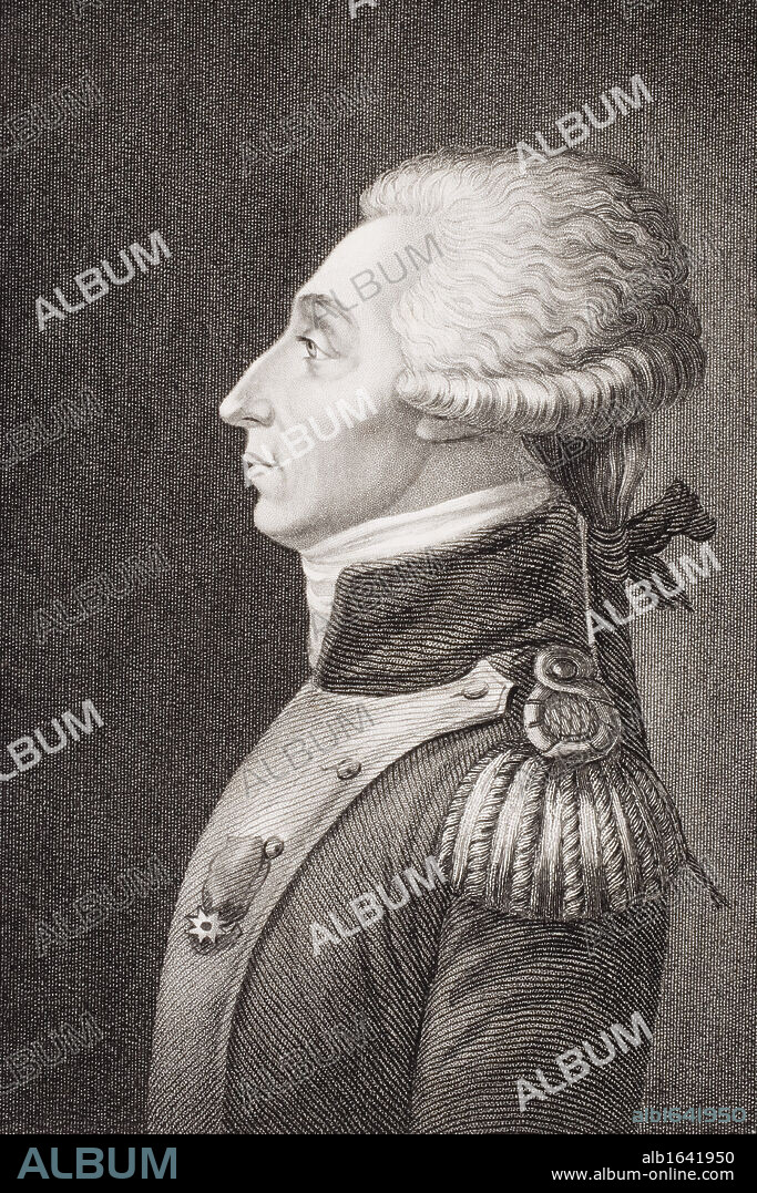 Marie Joseph Paul Yves Roch Gilbert du Motier marquis de Lafayette, 1757-1834. French solider who fought wiith Americans in American Revolution. As Commander of the Parisian National Guard in 1789. Engraved by S. Freeman after Levachez,.