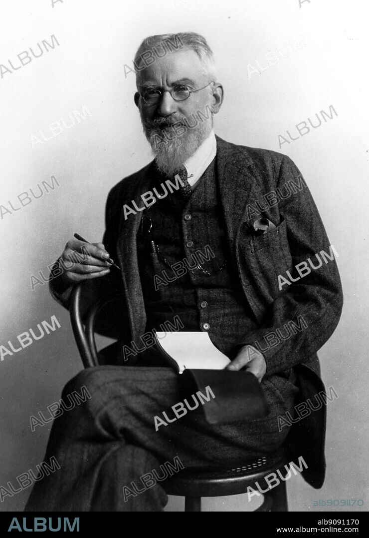George Bernard Shaw 1914. George Bernard Shaw (1856-1950) was an Irish playwright and winner of the Nobel Prize for Literature in 1925. The Genius of Shaw, page 212.