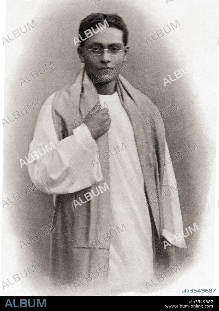 Curuppumullage Jinarajadasa,1875 -1953. Author, occultist, freemason ,theosophist and fourth president of the Theosophical Society. From Bibby's Annual, published 1915.