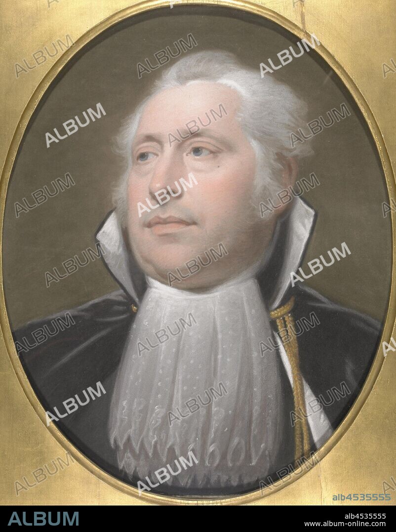 Rutger Jan Schimmelpenninck (1761-1825). Council Pensioner of the Batavian Republic, Portrait of Rutger Jan Schimmelpenninck (1761-1825). Council Pensioner of the Batavian Republic. Bust to the left, in oval. Akin to the portrait in full length in official costume from 1805 in the collection of the Nijenhuis castle in Diepenheim. Part of the pastels collection, Batavian Republic, Rutger Jan Schimmelpenninck, Charles Howard Hodges, Netherlands, 1800 - 1810, parchment (animal material), h 50.5 cm × w 39.3 cm.