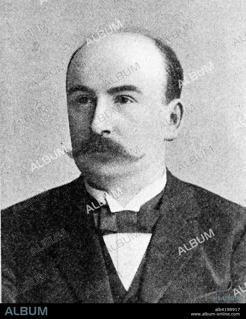 Wilhelm Trabert, 17. September 1863 -? 24. Februar 1921n, war Meteorologe an den Universitaeten Innsbruck und Wien und Direktor der Wiener Zentralanstalt fuer Meteorologie und Geodynamik, Reproduction of a photo/image from the year 1890, digital improved.