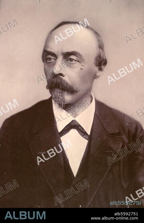 Bülow, Hans Guido von Dirigent u. Pianist, Dresden 8.1.1830 - Kairo 12.2.1894. Porträt. Lichtdruck nach Photographie. Berlin-Charlottenburg (Adolf Eckstein's Verlag). Berlin, Sammlung Archiv für Kunst und Geschichte.
