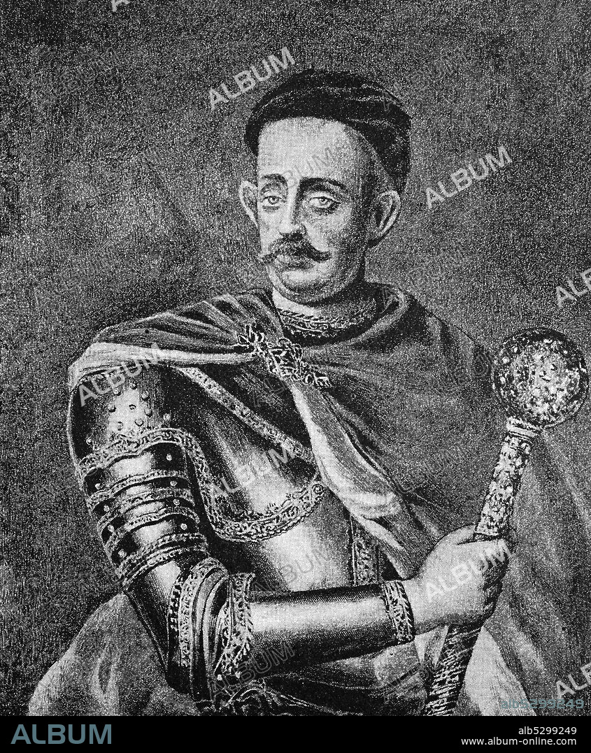 Ivan Stepanovich Mazepa Ioannes Mazeppa, Ivan Mazepa Stepanovyc, March 20, 1639 - September 21, 1709, Hetman was the Ukrainian Zaporozhye Cossacks since 1687  /  Iwan Stepanowitsch Masepa Ioannes Mazeppa, Ivan Stepanovyc Mazepa, 20. März 1639 - 21. September 1709, war Hetman der ukrainischen Saporoger Kosaken seit 1687, Historisch, historical, digital improved reproduction of an original from the 19th century / digitale Reproduktion einer Originalvorlage aus dem 19. Jahrhundert,.