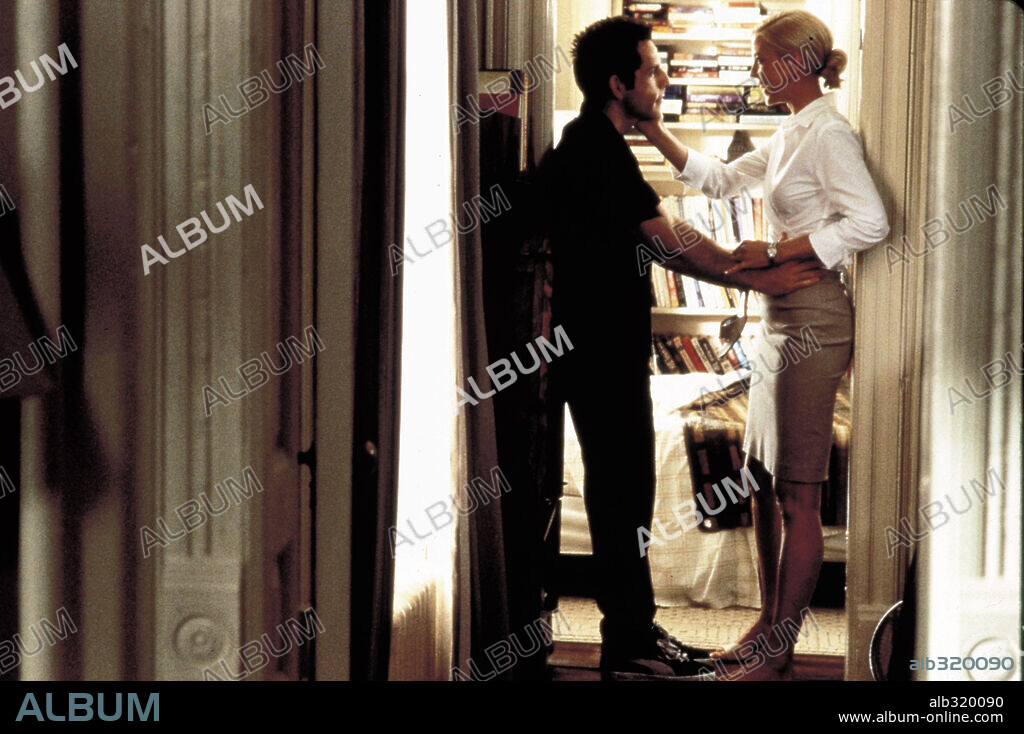 BEN STILLER and JENNA ELFMAN in KEEPING THE FAITH, 2000, directed by EDWARD NORTON. Copyright SPYGLASS ENTERTAINMENT.