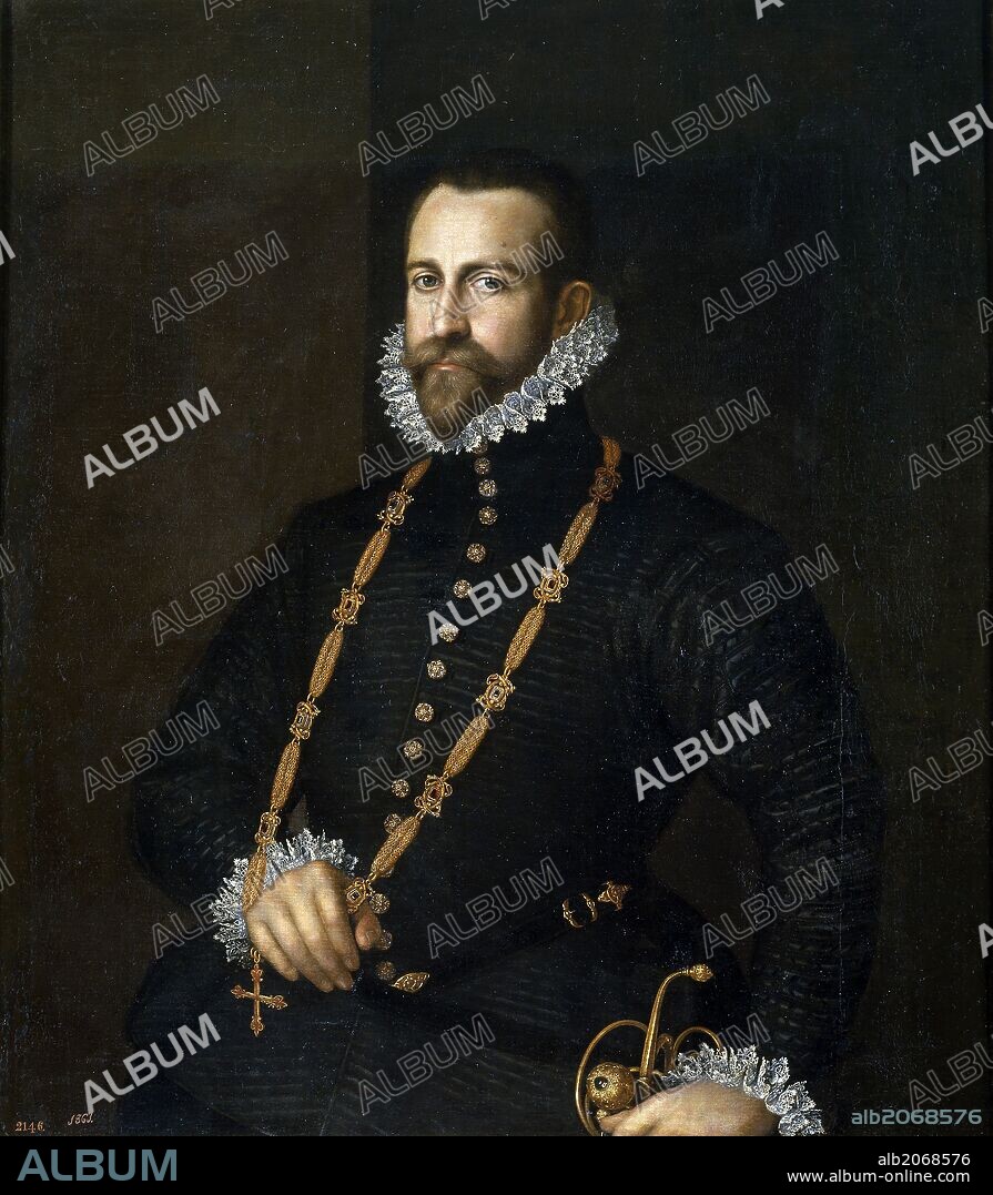 ANÓNIMO. Anónimo / 'Retrato de caballero de la Orden de Calatrava', 1570-1590, Escuela Española, Óleo sobre Lienzo, 112 cm x 94 cm, P00532.