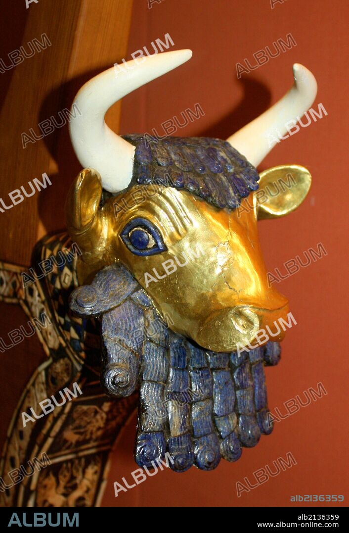 The Queen's Lyre. This lyre was found in the tomb of the Queen Puabi.  (Photo by: Universal History Archive/UIG via Getty Images).