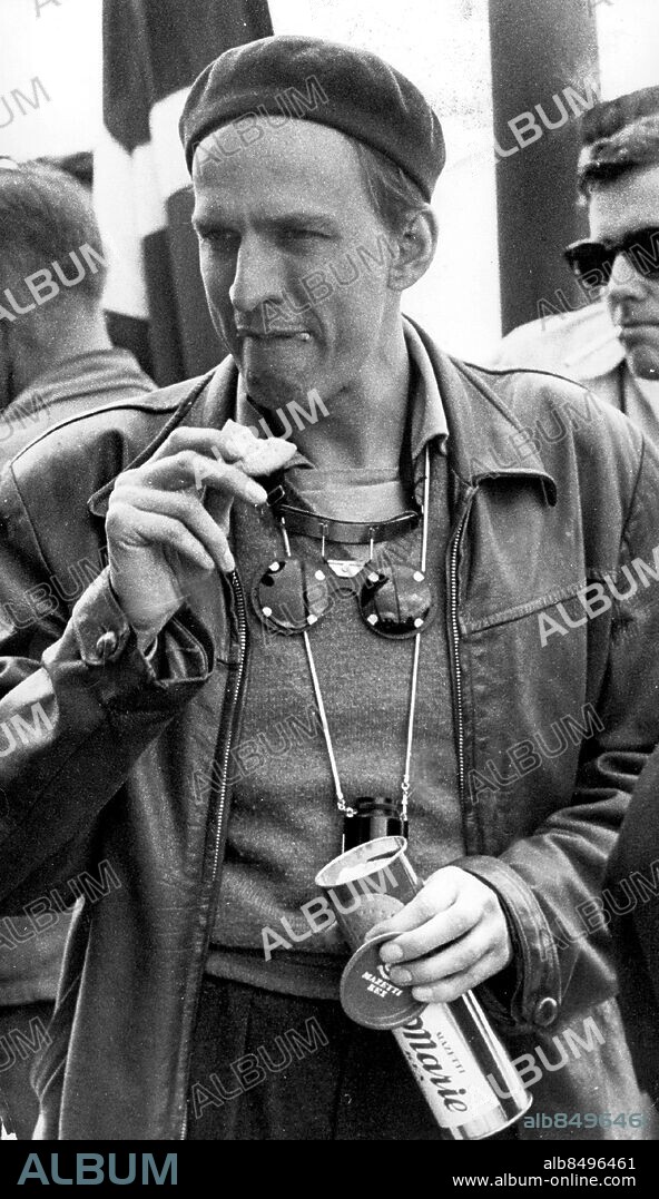 Ingmar Bergman regissör . under filminspelning 1957. (c) Sydsvenskan / IBL.