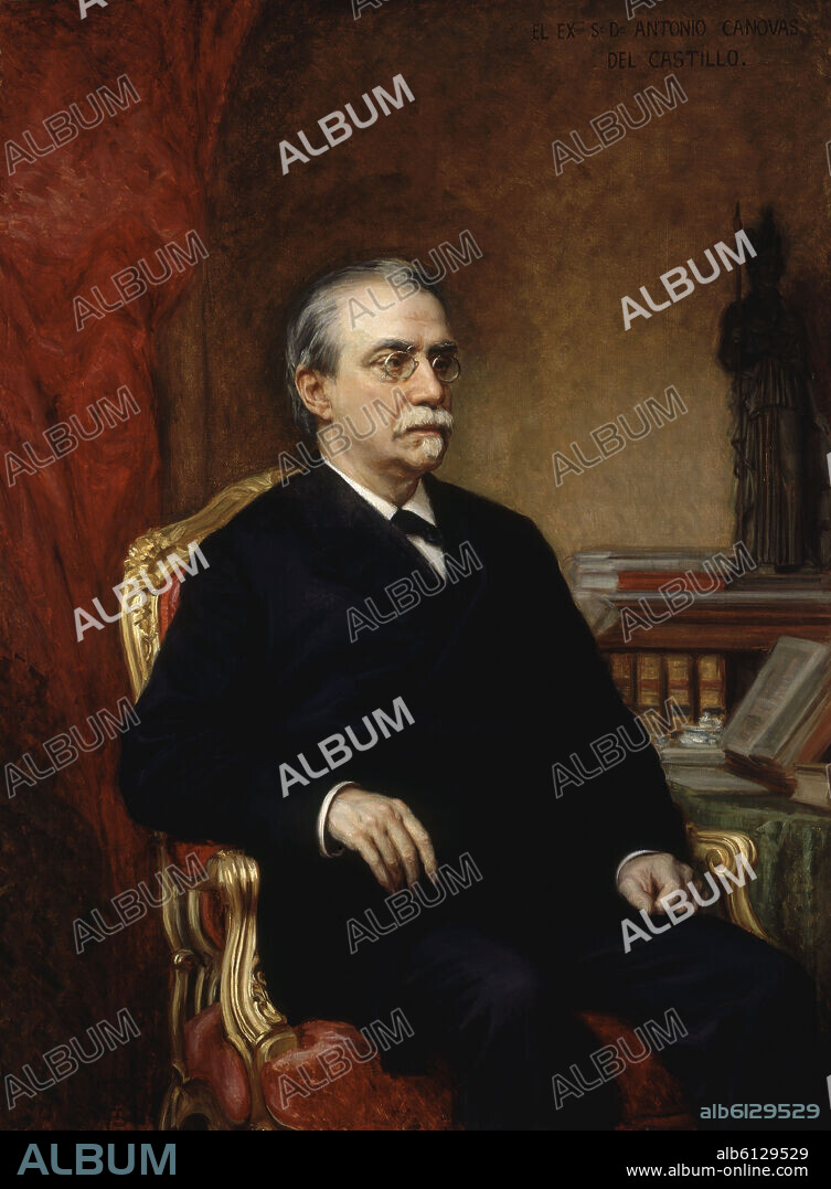 RICARDO DE MADRAZO Y GARRETA (1852-1917). GALERIA DE RETRATOS - ANTONIO CANOVAS DEL CASTILLO - 1896 - O/L - 131x96.