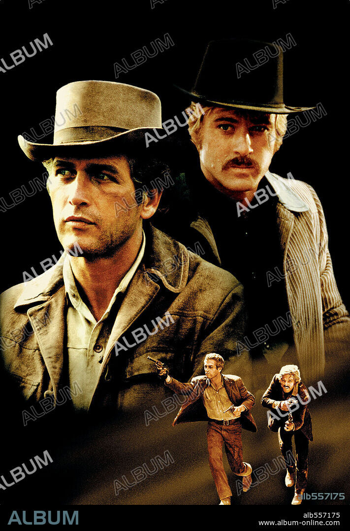 PAUL NEWMAN y ROBERT REDFORD en DOS HOMBRES Y UN DESTINO, 1969 (BUTCH CASSIDY AND THE SUNDANCE KID), dirigida por GEORGE ROY HILL. Copyright 20TH CENTURY FOX.