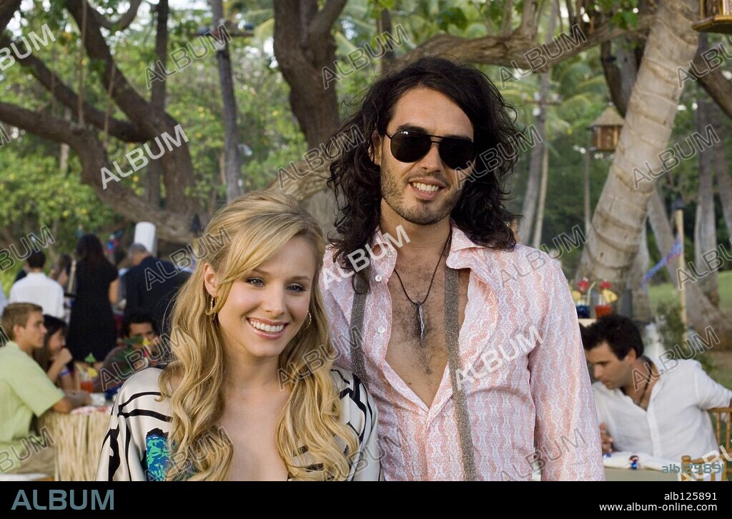 KRISTEN BELL und RUSSELL BRAND in FORGETTING SARAH MARSHALL, 2008, unter der Regie von NICHOLAS STOLLER. Copyright APATOW PRODUCTIONS / WILSON, GLEN.