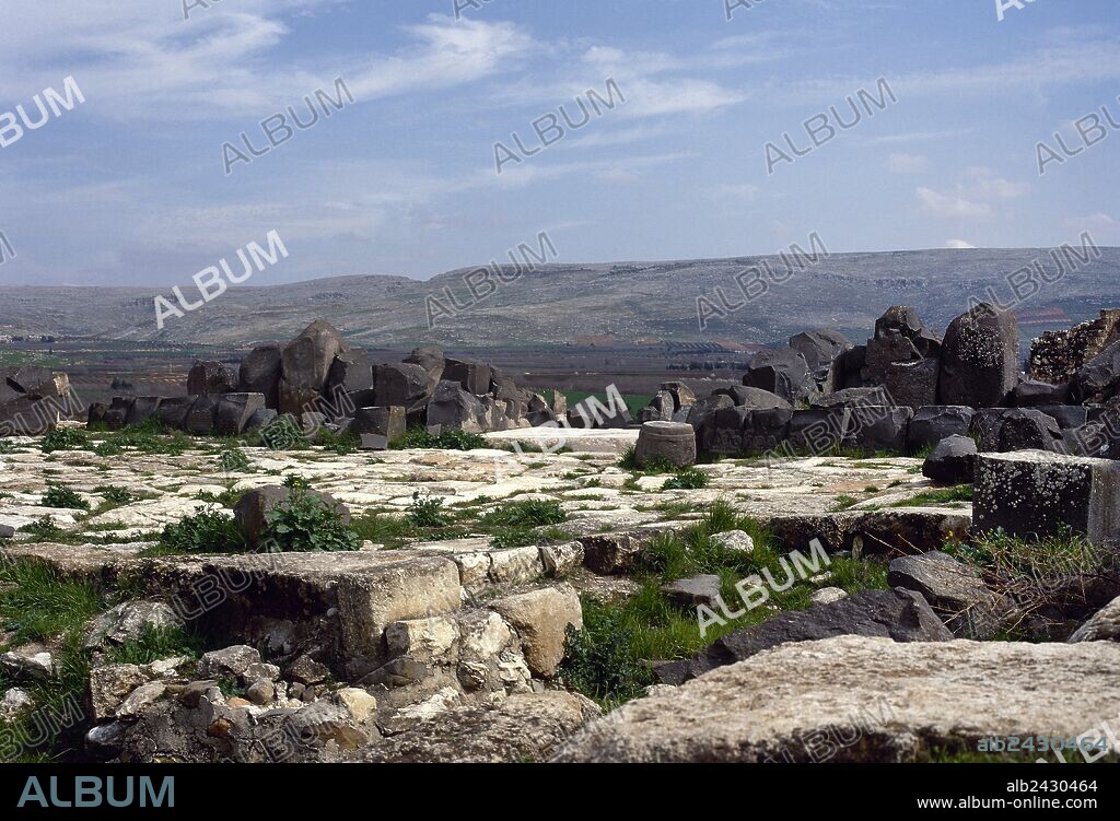 Syria. Ain Dara. Iron Age. Syro-Hittite temple, c. 1300 BC-740 BC. General view of the temple grounds. Photo taken before the Syrian Civil War. The temple was significantly damaged by Turkish AIr Forces in 2018.