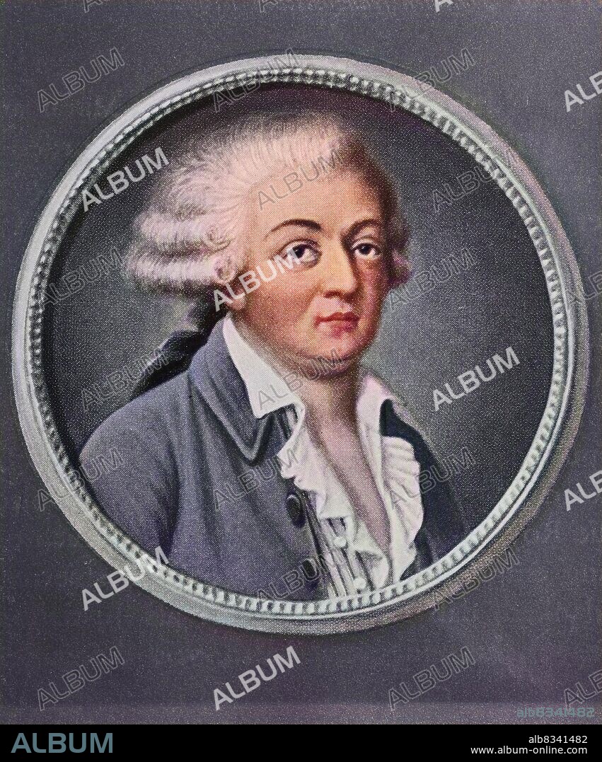 Honore Gabriel Riqueti, Count of Mirabeau, 1749-1791, was a leader of the early stages of the French Revolution / Honore Gabriel Riqueti, Graf von Mirabeau, 1749-1791, war ein Fºhrer der frºhen Stadien der franzsischen Revolution, Historisch, digital improved reproduction of an original from the 19th century / digitale Reproduktion einer Originalvorlage aus dem 19. Jahrhundert.