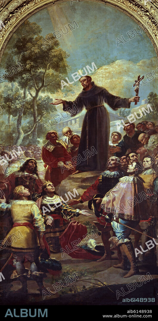 FRANCISCO GOYA Y LUCIENTES DE (1746-1828). SAN BERNARDINO PREDICANDO ANTE EL REY ALONSO V DE ARAGON- 1783- O/L 480x300 - CAPILLA DE S BERNARDIN.