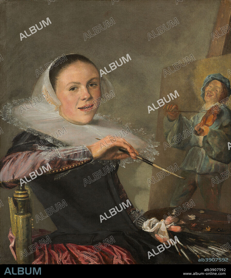 JUDITH LEYSTER. Self-portrait. Date/Period: Ca. 1630. Painting. Oil on canvas. 74.6 × 65.1 cm (29.3 × 25.6 in).