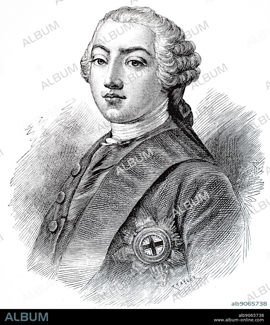 Portrait of George III of the United Kingdom (1738-1820) King of Great Britain and Ireland, until the union of the two countries on 1st January 1801, after which he was King of the United Kingdom of Great Britain and Ireland. Dated 18th century.