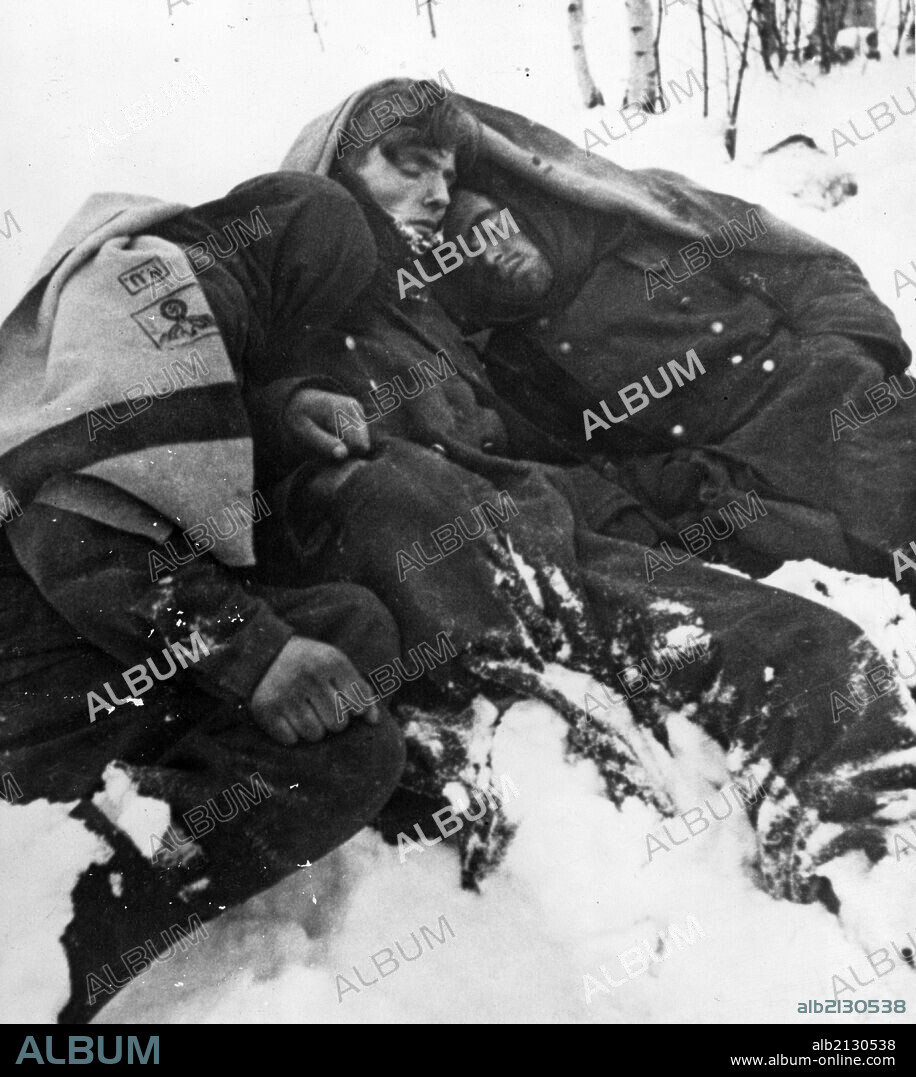 World war 2, german soldiers who froze to death on the approach to moscow.