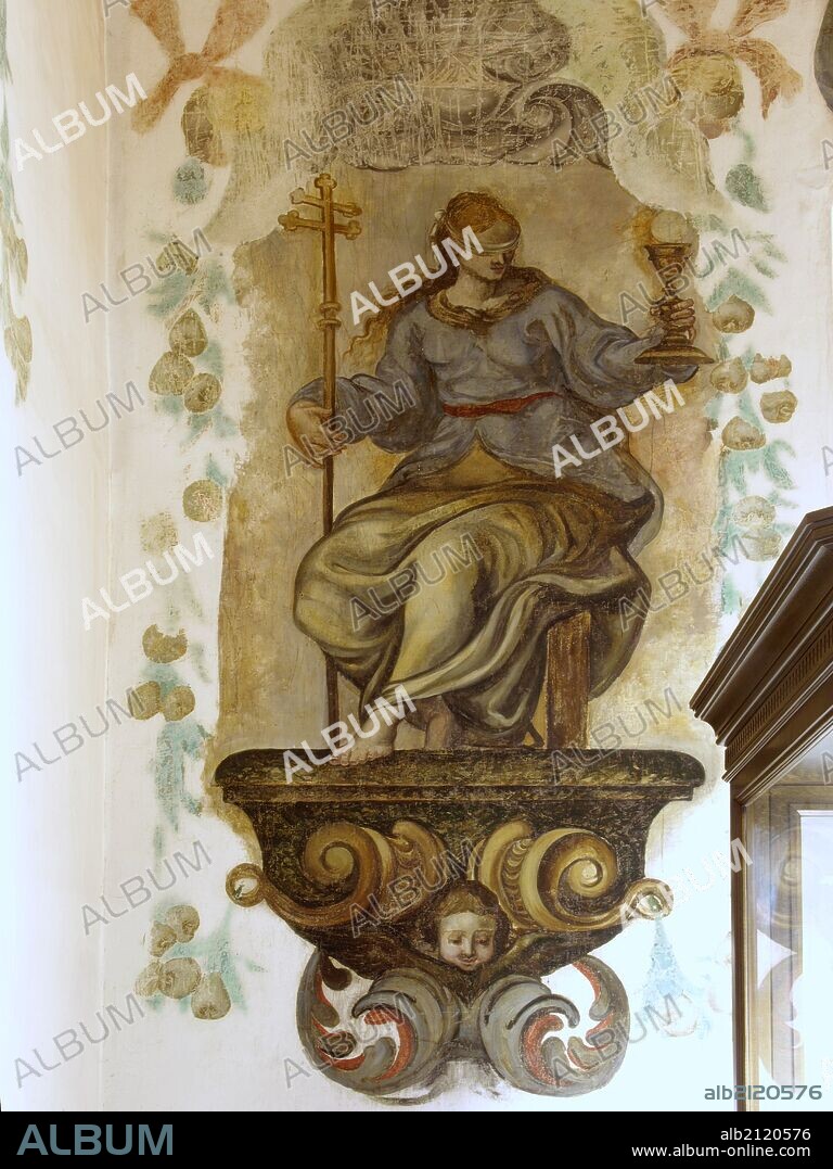 IGLESIA DE SAN ANDRES APOSTOL. FRESCOS DEL TECHO Y LAS PAREDES CAMARIN DE LA VIRGEN.