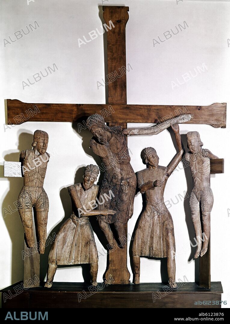 DESCENDIMIENTO PROCEDENTE DE LA IGLESIA DE SANTA EULALIA D'ERILL LA VALL - 1150 - ESCULTURA ROMANICA CATALANA.