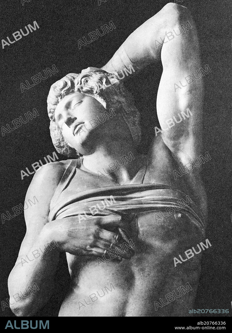 MIGUEL ANGEL. DETALLE DEL ESCLAVO MORIBUNDO - 1513.