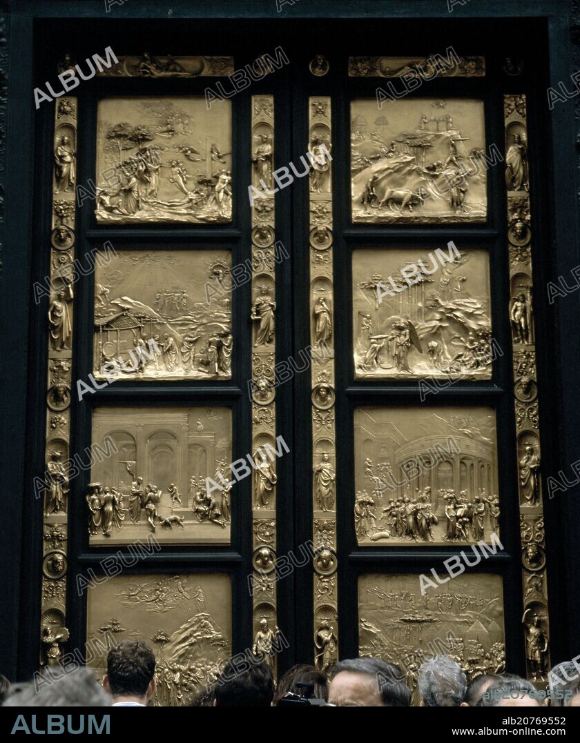 LORENZO GHIBERTI (1378-1455). PUERTAS DEL PARAISO 1424-1452, REALIZADAS PARA LA PORTADA ESTE.
