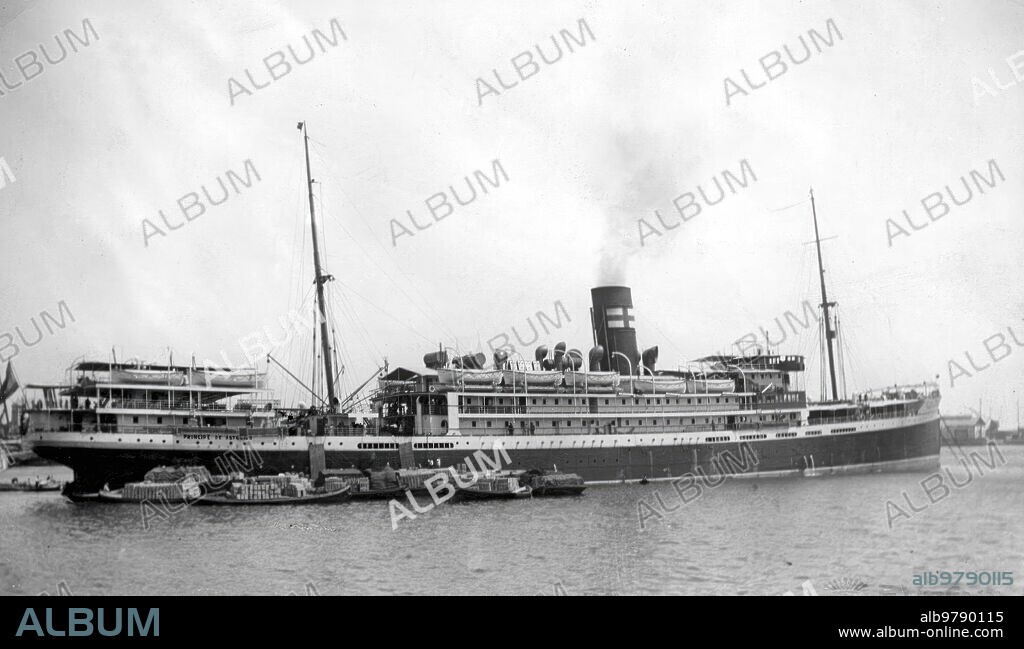 Loss of a Spanish ship. The Transatlantic "Prince of Asturias", of the Pinillos company, which has wrecked in the waters of Brazil, (near Ponta Bei) Having caused the accident, many victims - photo taken in the port of Valencia on February 18).