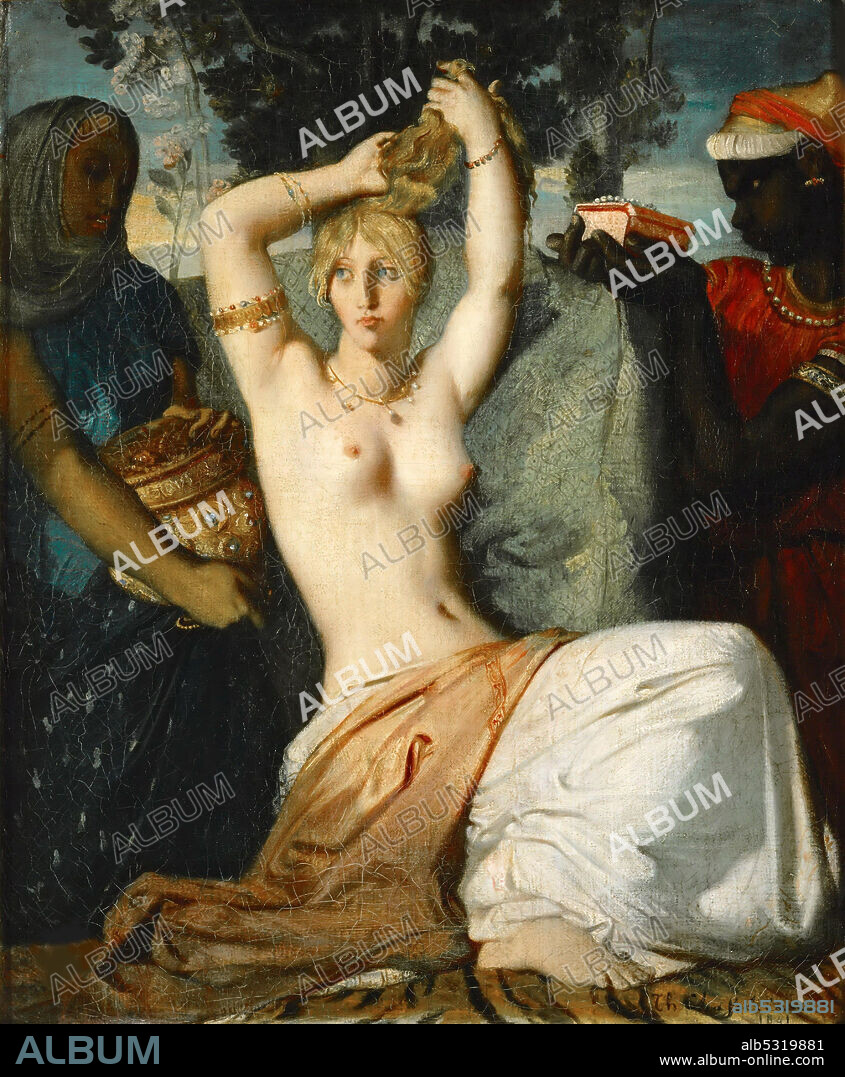 THEODORE CHASSERIAU. The Toilette of Esther (Esther Preparing to be Presented to King Ahasuerus).