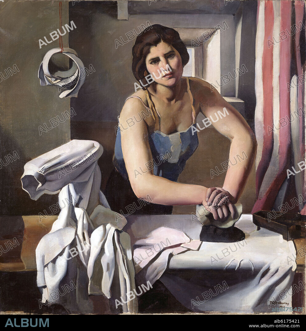 ROBERTO FERNÁNDEZ BALBUENA. MUJER PLANCHANDO - 1930 - O/L.
