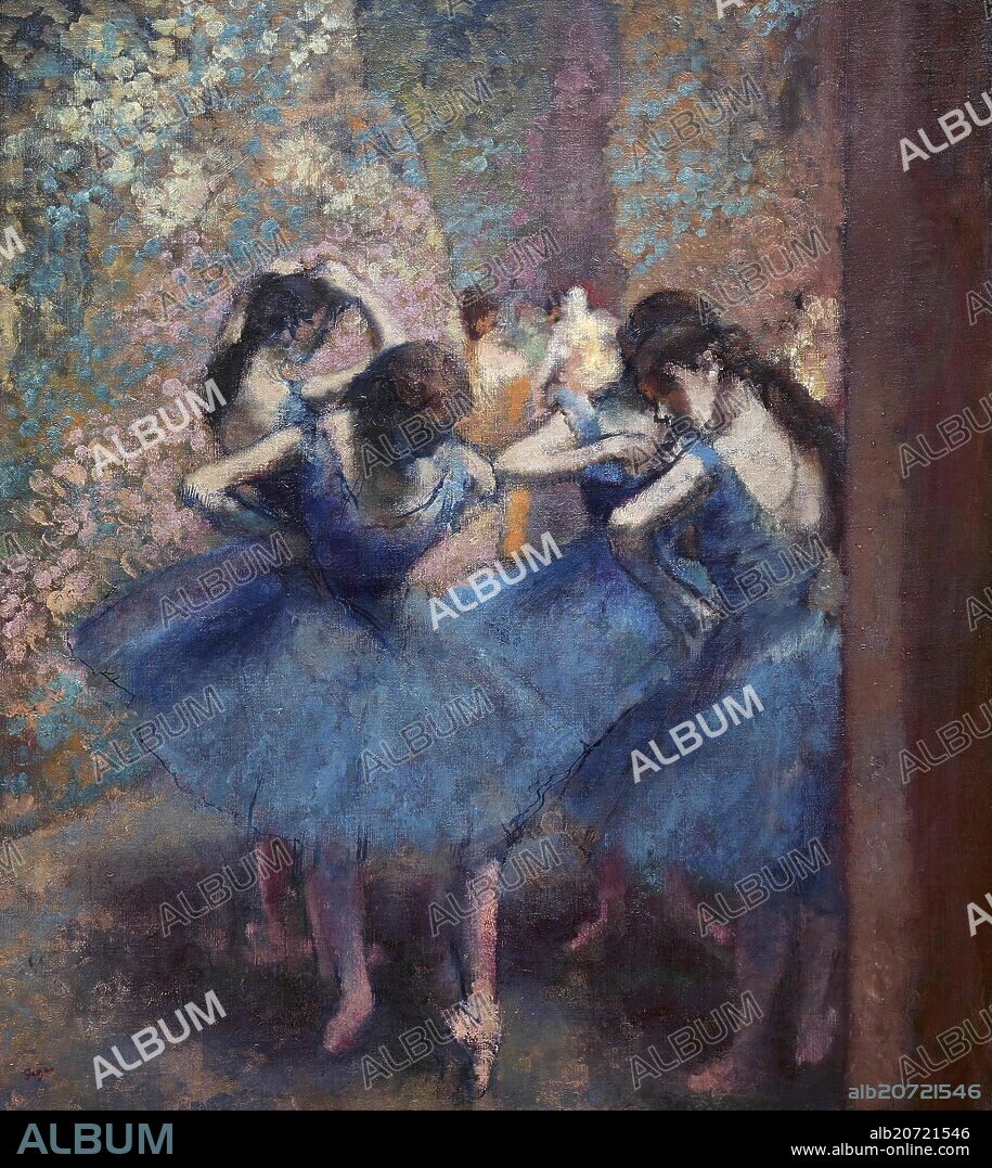 EDGAR DEGAS (1834-1917). LAS BAILARINAS AZULES 1890.
