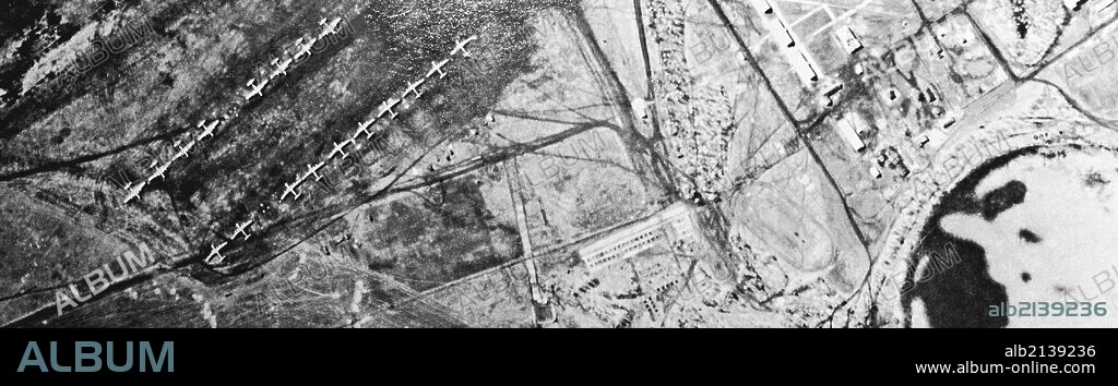 Photos taken by american u2 spy plane shot down over soviet territory in 1960, the photo shows soviet industrial and strategic facilities, pilot of u2 plane: gary frances powers.