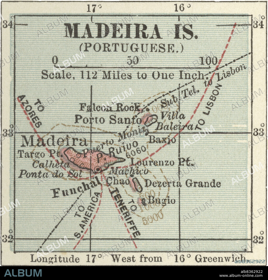 Map of Madeira Island.