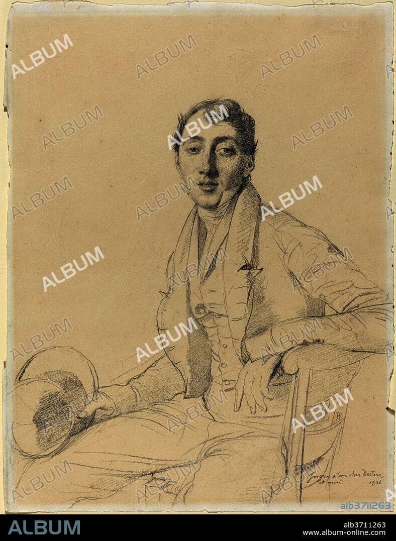 JEAN AUGUSTE DOMINIQUE INGRES. Dr. Louis Martinet. Dated: 1826. Dimensions: overall: 32.3 x 24.7 cm (12 11/16 x 9 3/4 in.). Medium: graphite on wove paper.