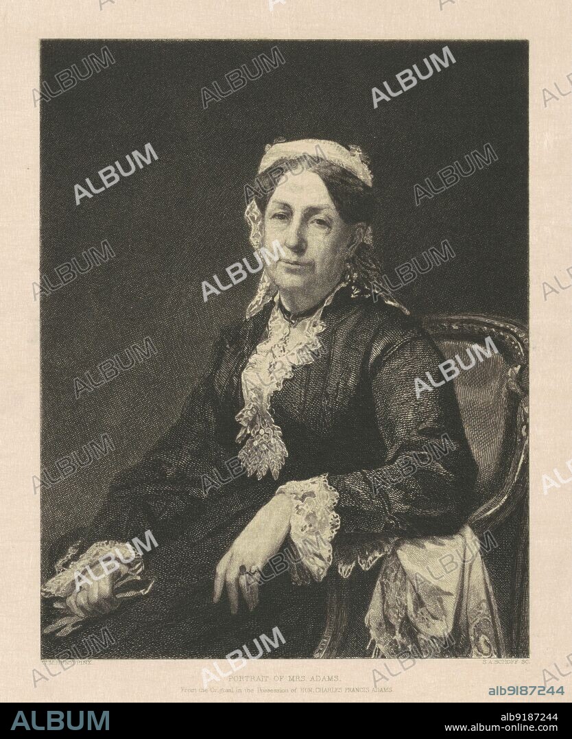 STEPHEN ALONZO SCHOFF. Portrait of Mrs. Adams, 1880.