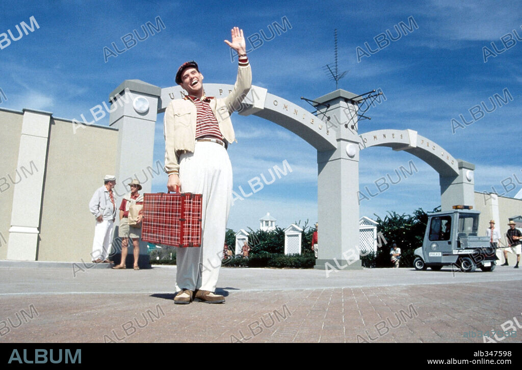 JIM CARREY dans THE TRUMAN SHOW, 1998, réalisé par PETER WEIR. Copyright PARAMOUNT PICTURES.
