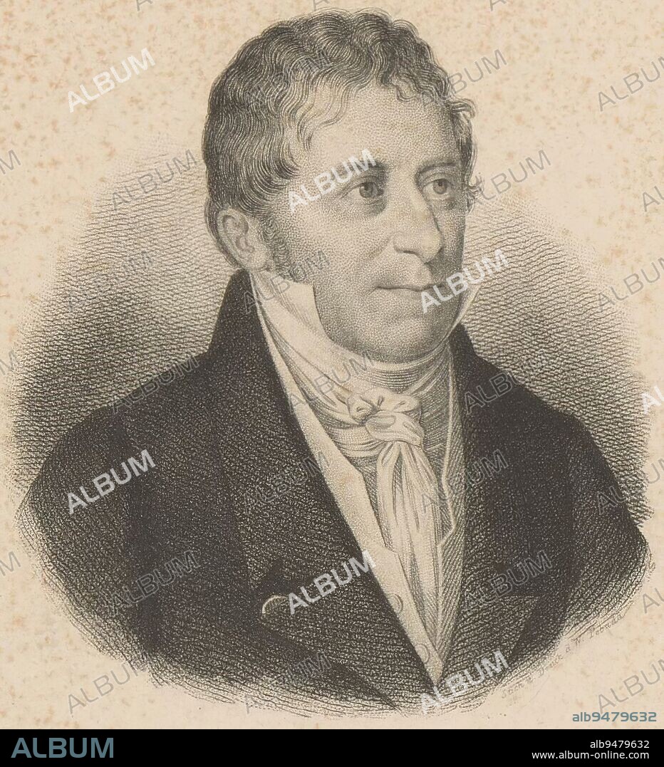 Portrait of Friedrich August Schulze, Wenzel Pobuda, 1807 - 1907, print maker: Wenzel Pobuda, 1807 - 1907, paper, steel engraving, h 138 mm - w 87 mm.