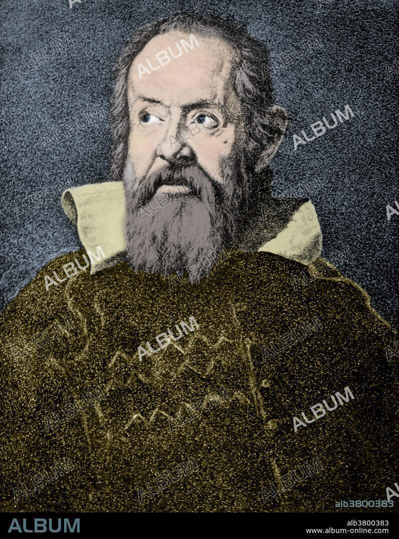 Galileo Galilei (February 15, 1564 - January 8, 1642), Italian physicist, mathematician, astronomer and philosopher. Color enhancement of 9A8106.
