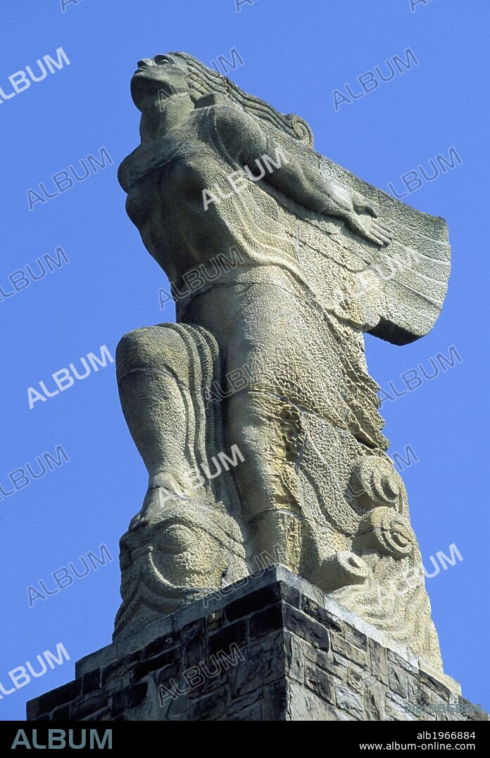 Monument to Juan Sebastian Elcano, Guetaria, Basque Country. Detail. Spain, 20th century.