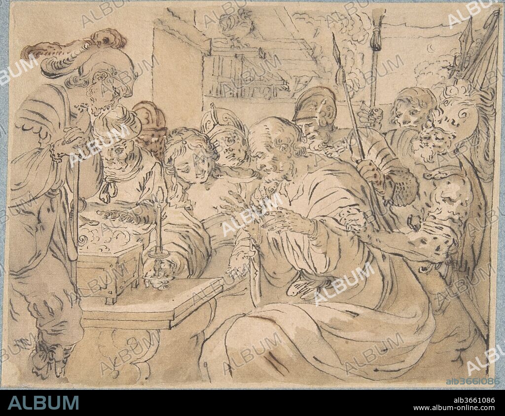 The Denial of St. Peter. Artist: Rudolf Meyer (Swiss, Zurich 1605-1638 Zurich). Dimensions: sheet: 5 x 6 3/8 in. (12.7 x 16.2 cm). Date: 1620-38.