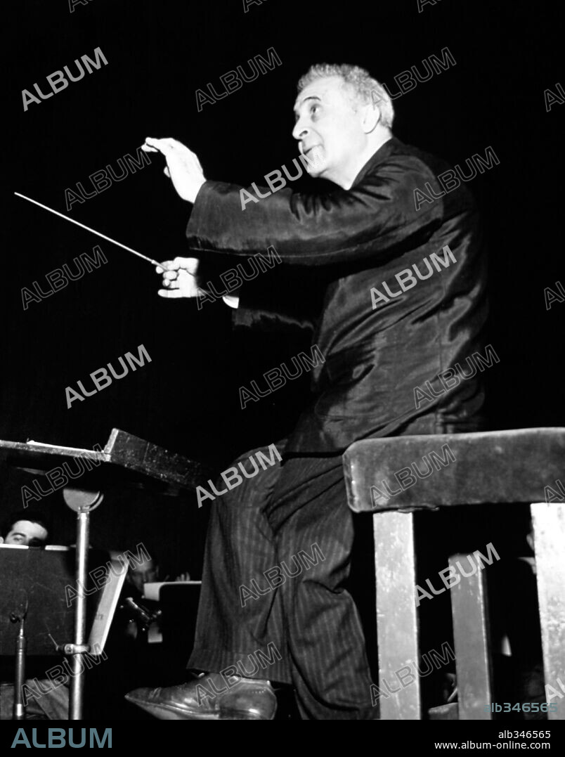American conductor and pianist Bruno Walter, an authority on the works of Mozart and Mahler.