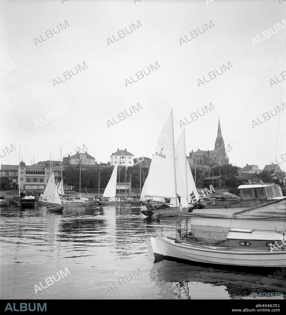 Lysekil, Västra Götaland, Sweden, 1960. Lysekil is a town on the Swedish west coast. It is a popular holiday destination in the summer months.