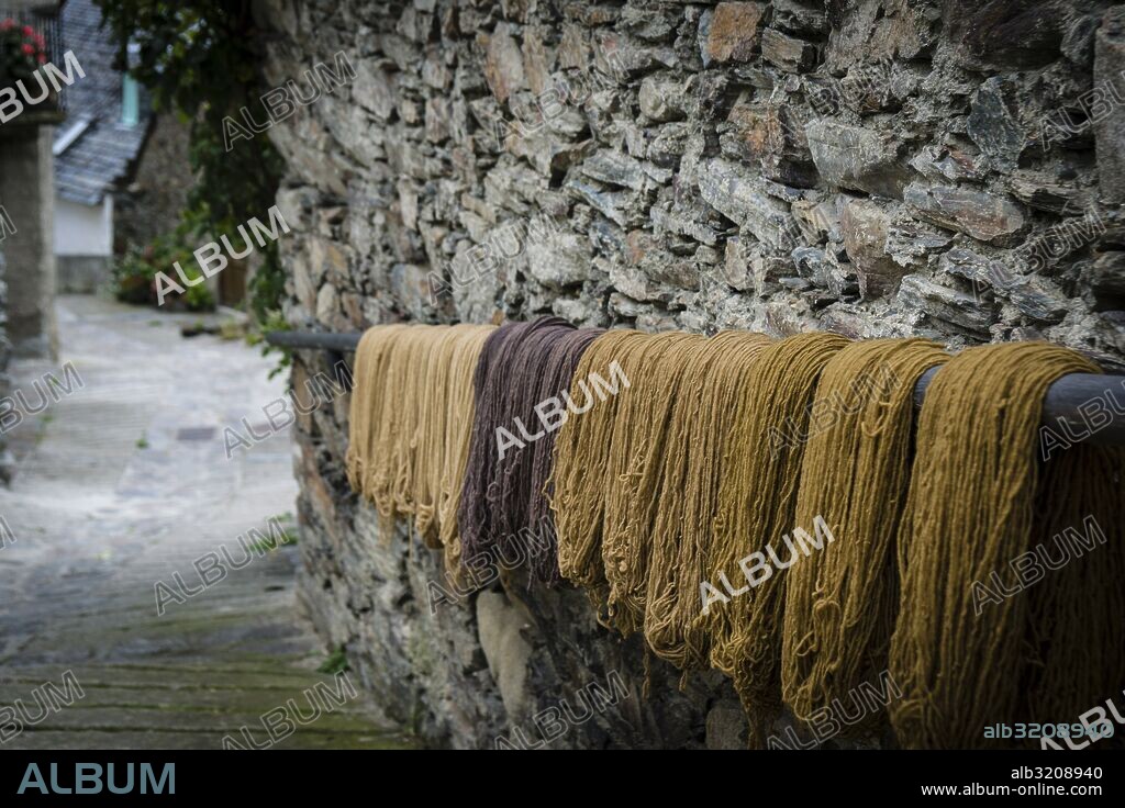 lana de oveja aranesa, Bausen, valle de Aran, cordillera de los Pirineos, Spain, europe.