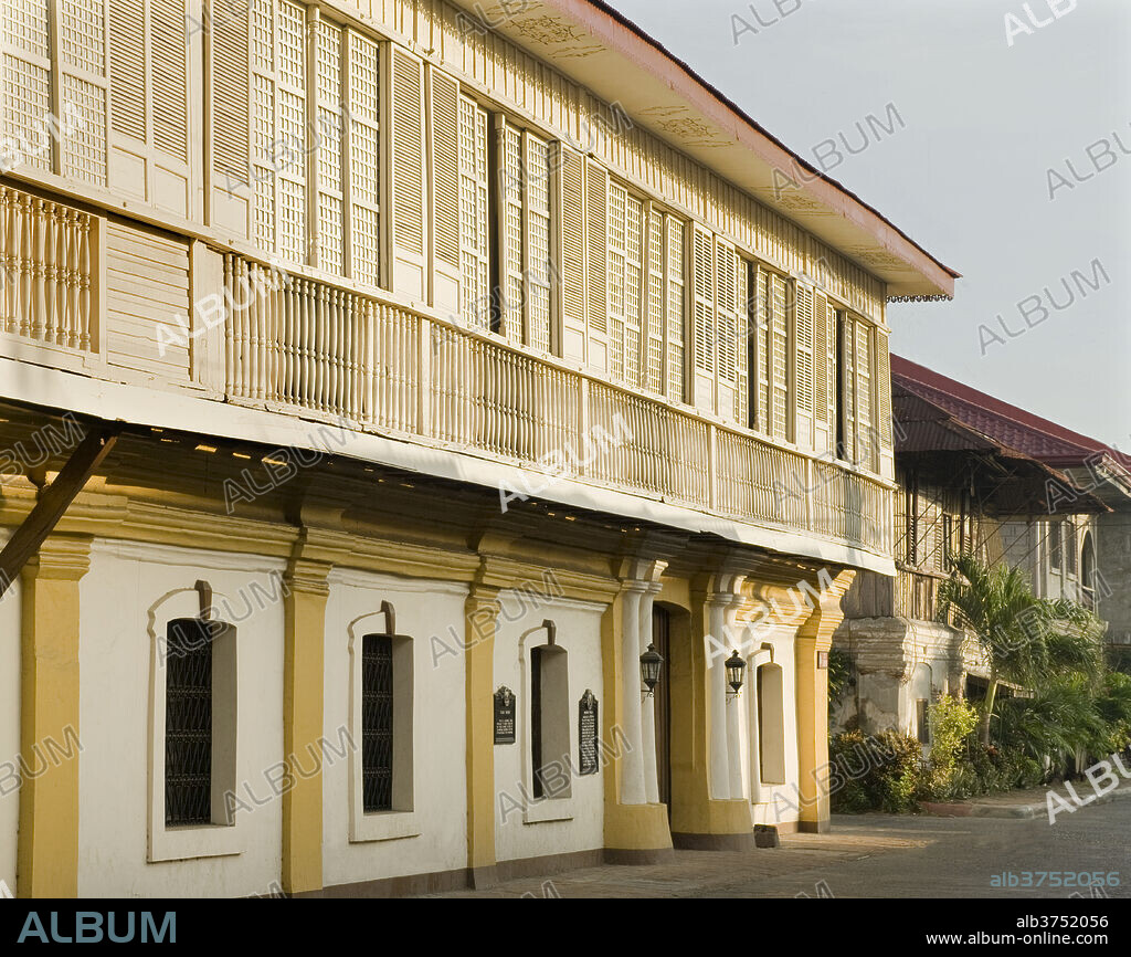 Siquya Heritage mansion, a classic Filipino Bahai na bato, home of former president Quirino, now a Museum, Vigan, UNESCO World Heritage Site, Ilocos Sur, Philippines, Southeast Asia, Asia.