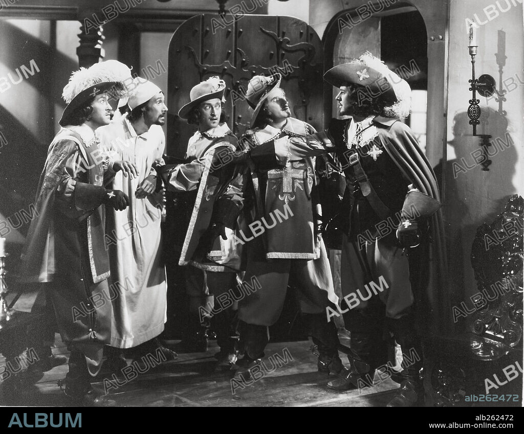 DON AMECHE and RITZ BROTHERS in THE THREE MUSKETEERS, 1939, directed by ALLAN DWAN. Copyright 20TH CENTURY FOX.