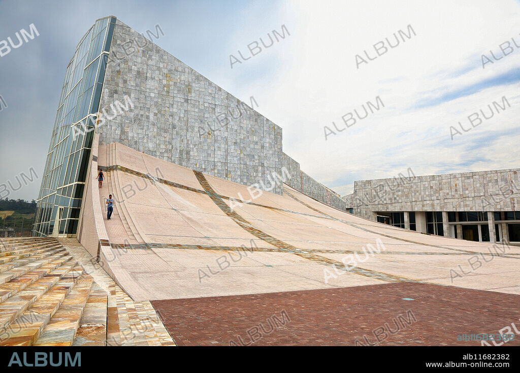 Cidade da Cultura de Galicia, City of Culture of Galicia, designed by Peter Eisenman, Santiago de Compostela, A Coruña province, Galicia, Spain.