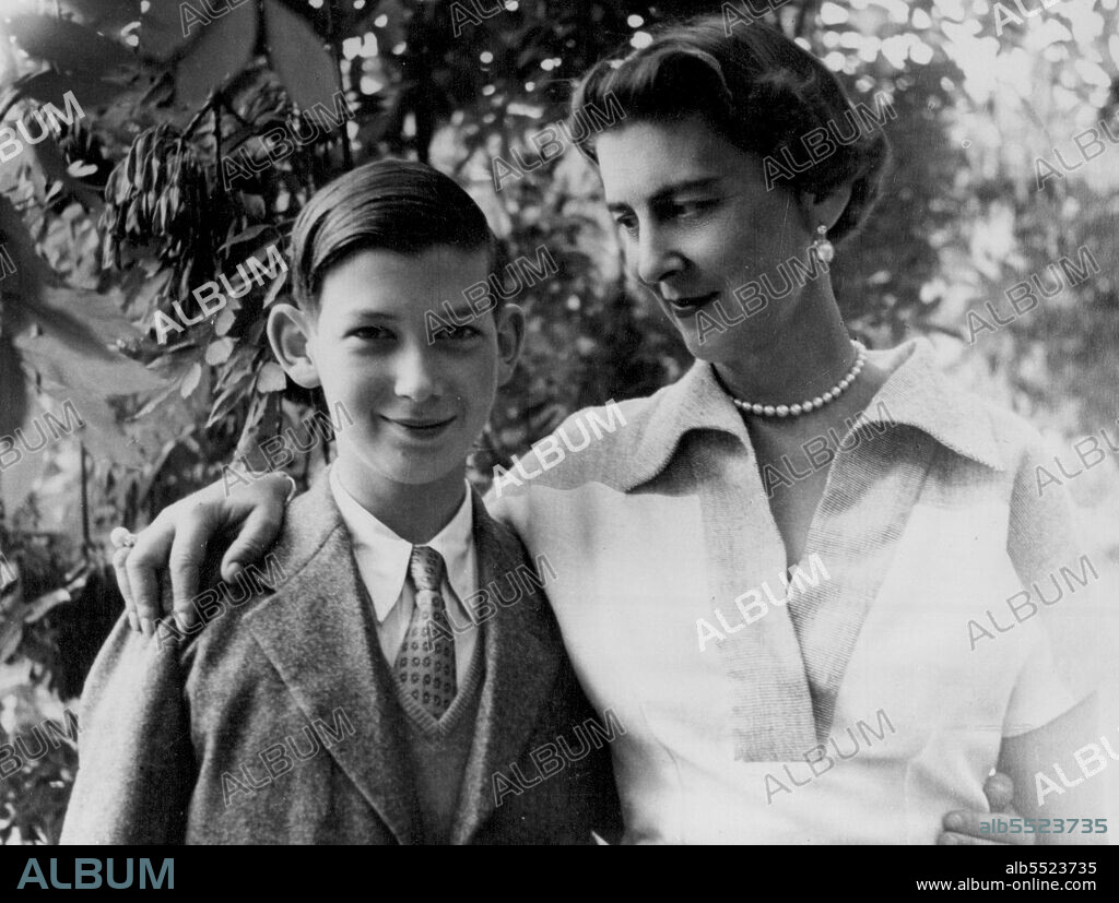 The Duchess Of Kent And Prince Michael -- This new study of her Royal highness the duchess of Kent and her younger son Prince Michael was made by Mr. Cecil Beaton in the Garden at Kensington palace, London, July 29, 1955. August 12, 1955. (Photo by Cecil Beaton, Associated Press Photo).