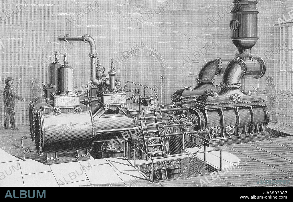 Worthington duplex pumping engine, 1891. A duplex steam pump has two sets of steam and water cylinders. They are not physically connected but the steam valves on the first pump are operated by the movement of the second pump's piston rod, and vice-versa. The result is that there are no "dead spots" and the pump is always self-starting. Henry Rossiter Worthington (December 17, 1817 - December 17, 1880) was an American mechanical engineer. He had several inventions leading to the perfection of the direct steam pump (1845-55), patented the duplex steam pump (1859), and built the first duplex waterworks engine, widely adopted and used for more than 75 years. He established a pump manufacturing plant, New York City, in 1859. He was a key founder of the American Society of Mechanical Engineers in 1880.