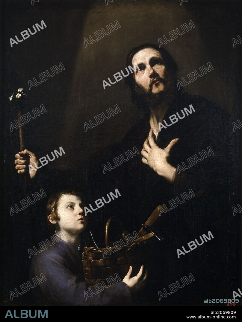 JUSEPE DE RIBERA. José de Ribera / 'Saint Joseph and the Christ Child', ca.  1632, Spanish School, Oil on canvas, 126 cm x 100 cm, P01102.
