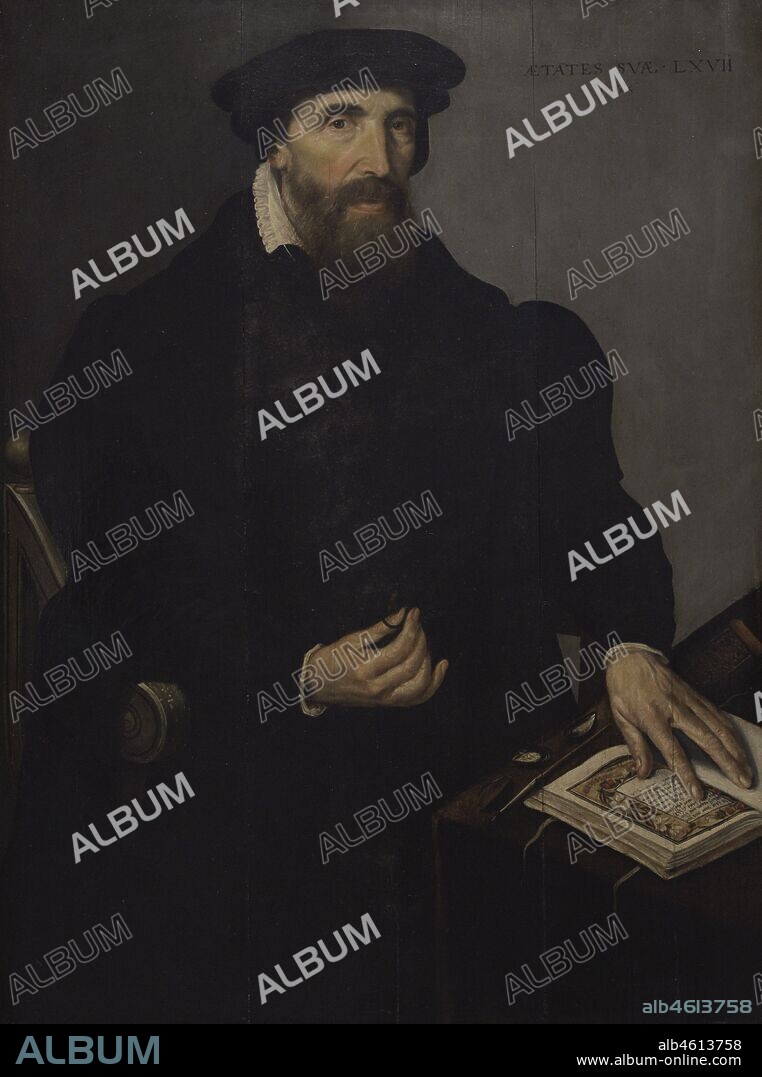 Giulio Clovio (1498-1578). Pintor italiano del Renacimiento. Retrato por Willem Key (h.1515-1568). Museo Nacional de Bellas Artes. La Valeta. Malta.