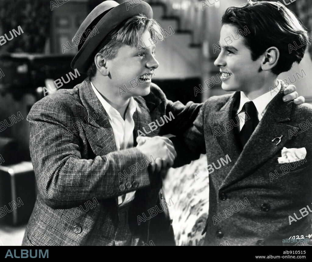 MICKEY ROONEY and RONALD SINCLAIR in THOROUGHBREDS DON'T CRY, 1937, directed by ALFRED E. GREEN. Copyright M.G.M.