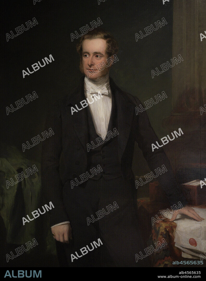 FREDERICK RICHARD SAY (1827-1860). ENGLISH PAINTER.. Henry Pelham-Clinton (Henry Pelham Fiennes Pelham-Clinton), 5th Duke of Newcastle-under-Lyne (1811-1864). British politician. Portrait by Frederick Richard Say (1827-1860). Oil on canvas (142,2 x 111,4 cm), 1848. National Portrait Gallery. London, England, United Kingdom.