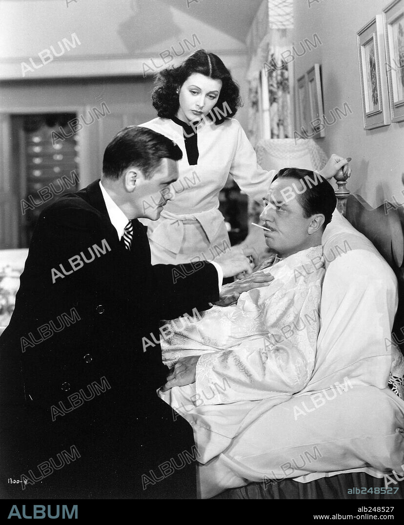HEDY LAMARR, JAMES CRAIG and WILLIAM POWELL in THE HEAVENLY BODY, 1944, directed by ALEXANDER HALL. Copyright M.G.M.